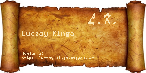 Luczay Kinga névjegykártya